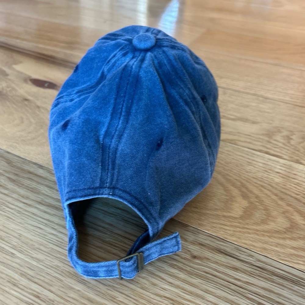 Washed Blue Palm Tree Embroidered Cap - Picture 2 of 4